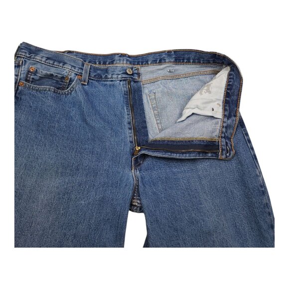 Levis Mens 550 Relaxed Fit Blue Jeans W42 L30 Denim Classic Straight Leg - Picture 5 of 10